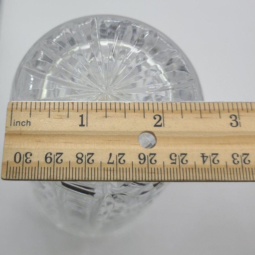 WATERFORD Crystal Clear Cut Clare Pineapple & Diamond SKYSHELL Vase 8" Tall - Picture 7 of 7